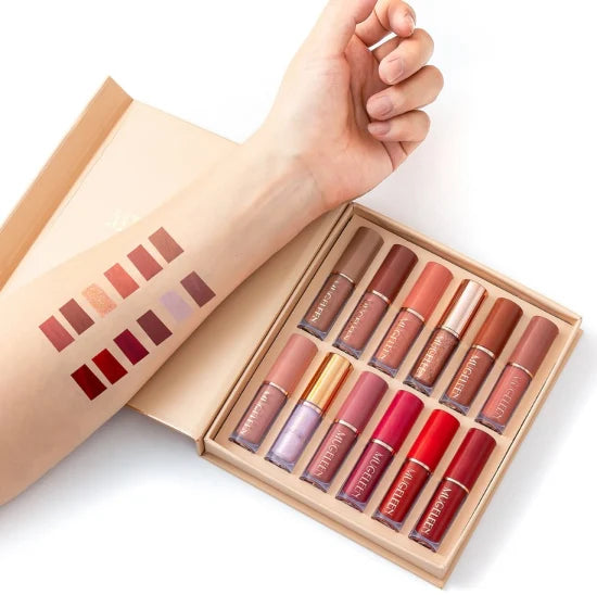 MocMallure 12 PCS Matte Lip Gloss Set