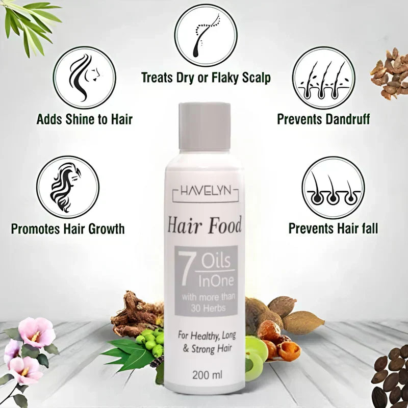 Buy 1 ( Havelyn 7 oils in one Hair Food) & Get 2 Free (Anti Hair Greying Serum & Derma Roller )