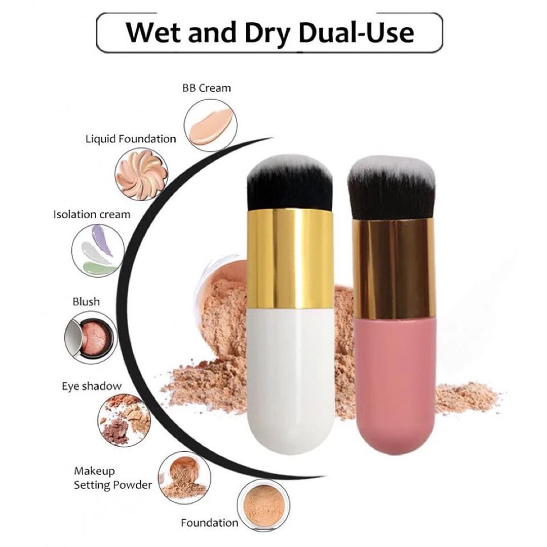 Chubby Pier Foundation Brush Flat Cream Professional Cosmetic Brush