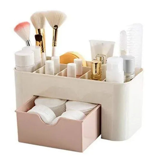 Cosmetic Makeup Organizers 7 Compartments with  1 Drawer Storage Box