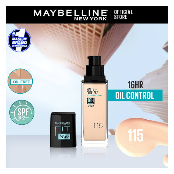 Buy Maybelline Fit me Foundation & Get 4 Mini Powder Puff FREE