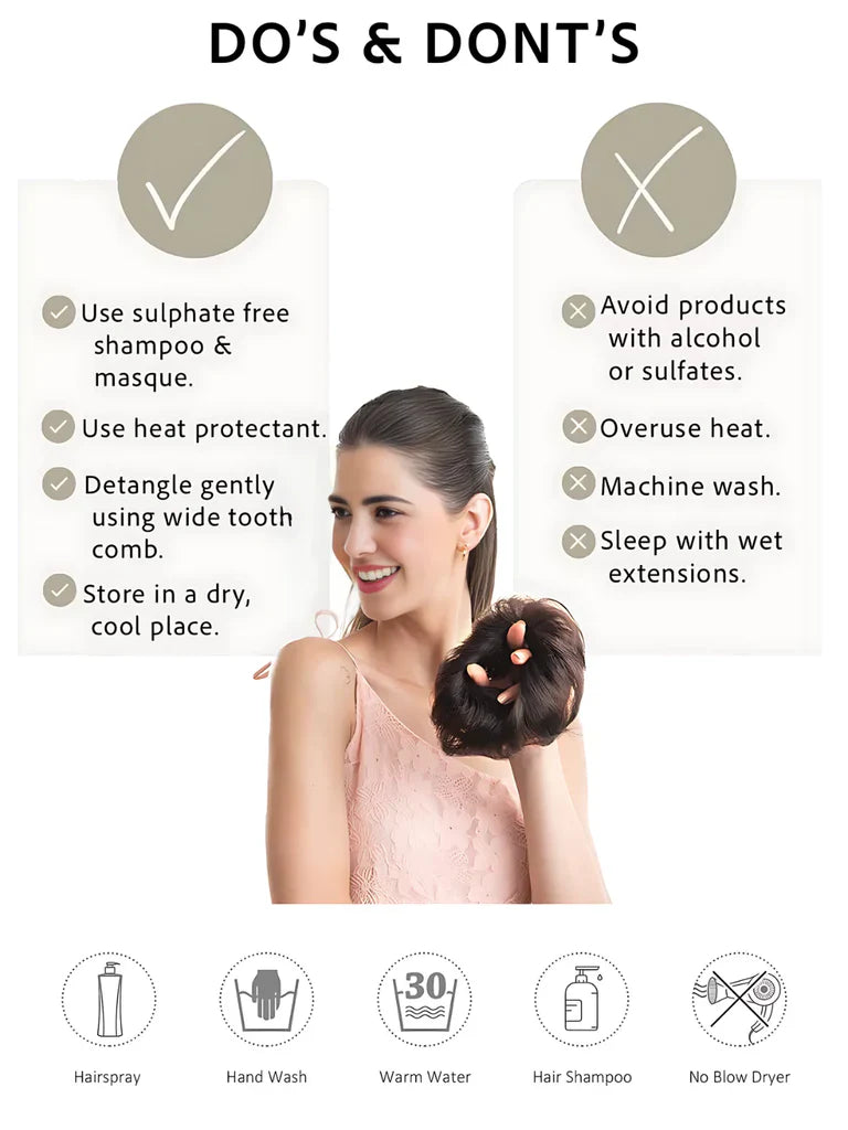 Premium Messy Bun Hair Scrunchie - Imported