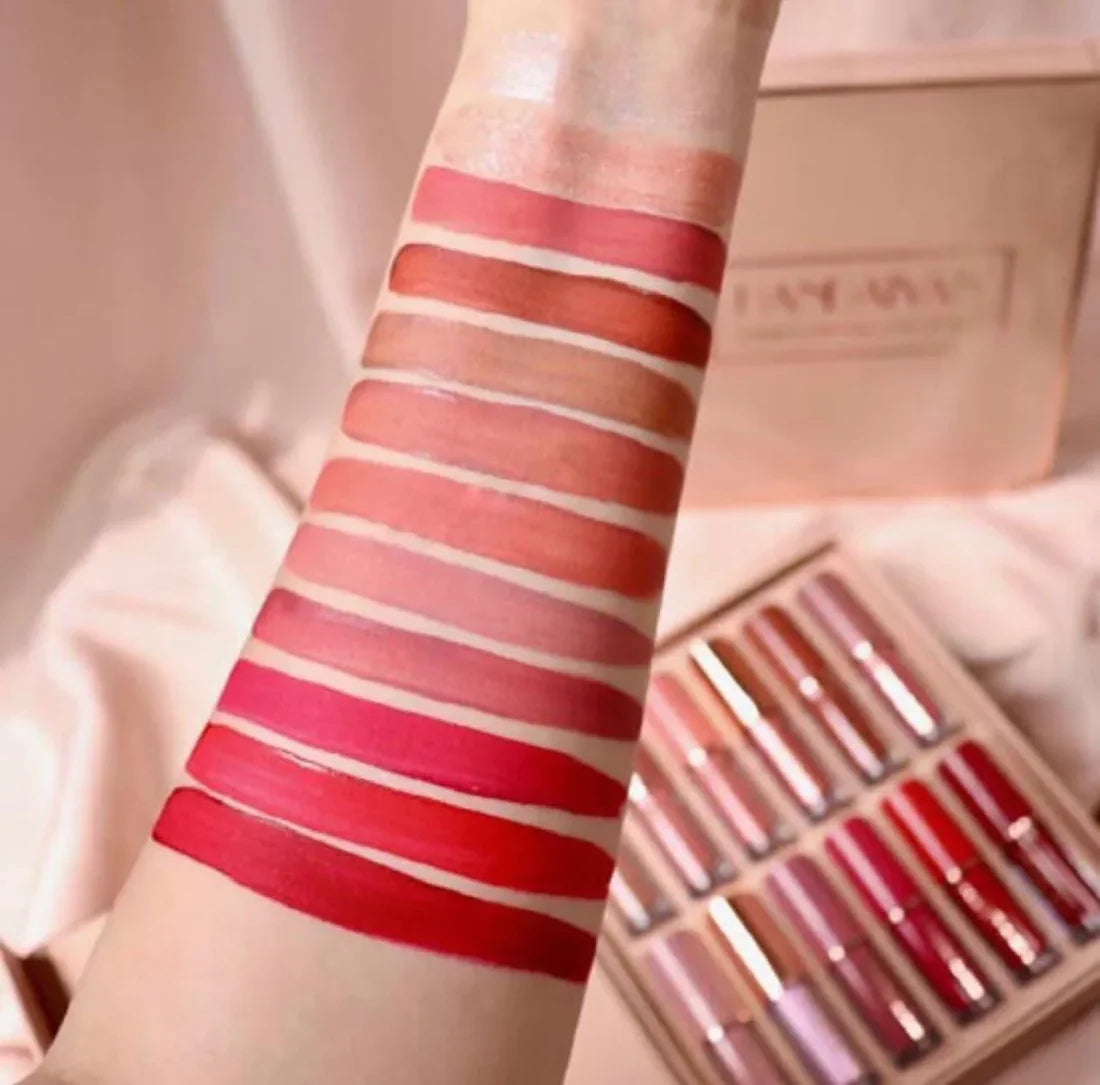 MocMallure 12 PCS Matte Lip Gloss Set