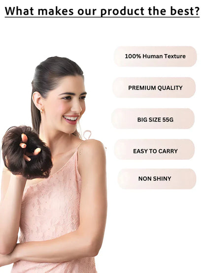 Premium Messy Bun Hair Scrunchie - Imported