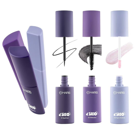 3 in 1 Eye Makeup Kit (Glitter Eyeshadow, Volumizing Mascara & Waterproof Eyeliner)