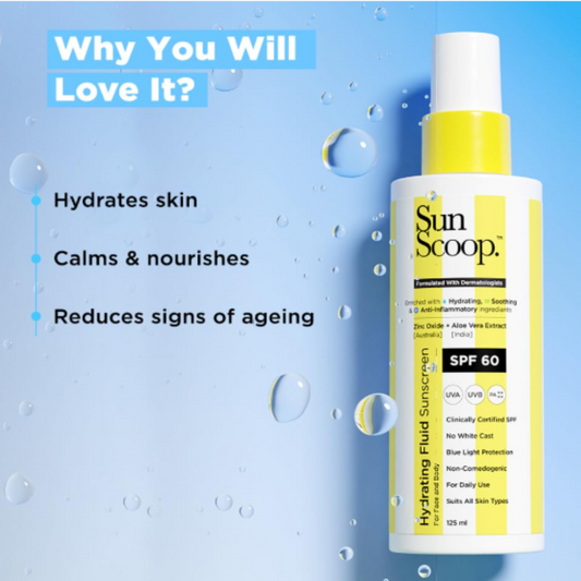 Sunscreen 3-in-1 Hydrate, Glow & Chill–SPF 60 Spray by Sun Scoop!