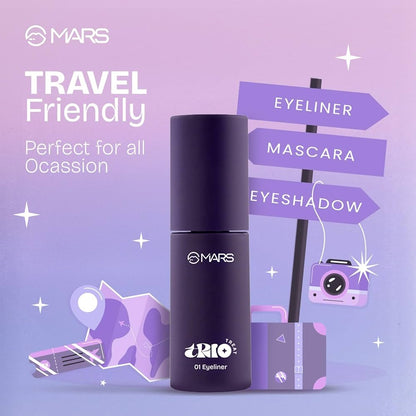 3 in 1 Eye Makeup Kit (Glitter Eyeshadow, Volumizing Mascara & Waterproof Eyeliner)