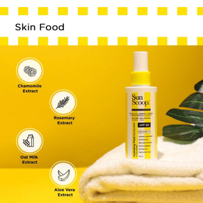 Sunscreen 3-in-1 Hydrate, Glow & Chill–SPF 60 Spray by Sun Scoop!
