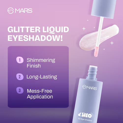 3 in 1 Eye Makeup Kit (Glitter Eyeshadow, Volumizing Mascara & Waterproof Eyeliner)