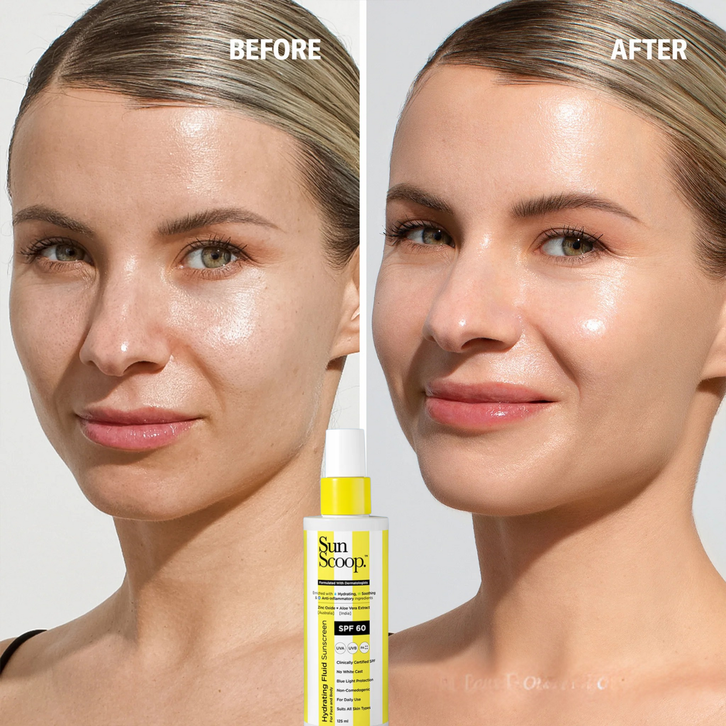 Sunscreen 3-in-1 Hydrate, Glow & Chill–SPF 60 Spray by Sun Scoop!